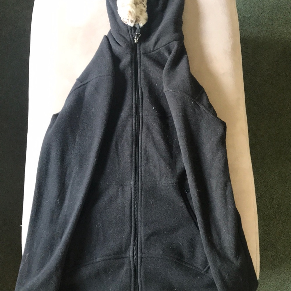Women’s Spyder fleece jacket black hooded